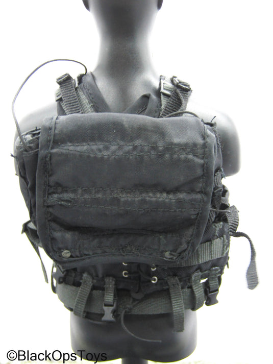 GIGN Operator - Black Combat Vest w/Hook & Loop Pouches