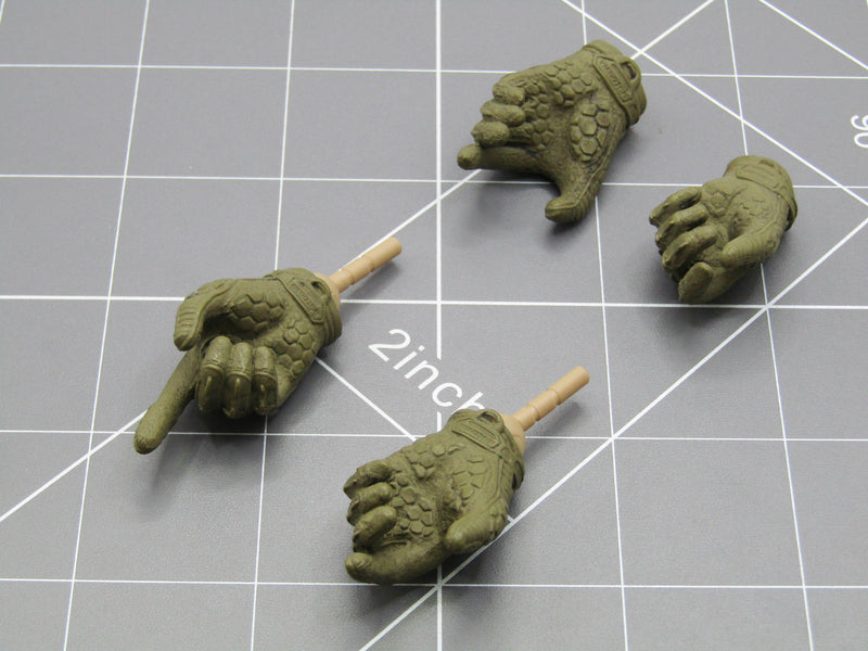 Load image into Gallery viewer, Paramilitary Forces Op. A - OD Green Gloved Hand Set (x4)
