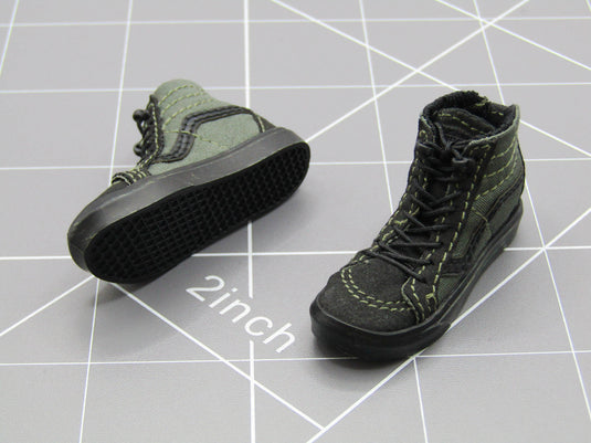 Paramilitary Forces Op. A - Black & Grey Sk8 Shoes (Peg Type)