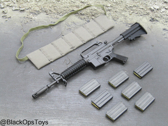 Vietnam War US Army - CAR-15 Assult Rifle w/Bandoleer