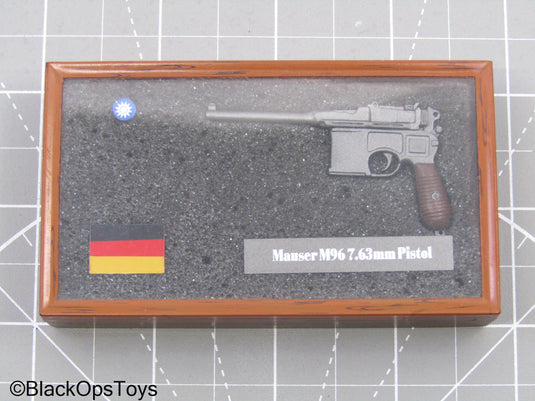 Metal Mauser M96 7.62mm Pistol w/Brown Case