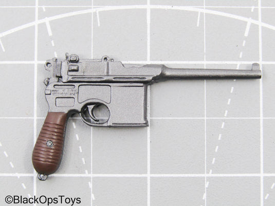 Metal Mauser M96 7.62mm Pistol w/Brown Case