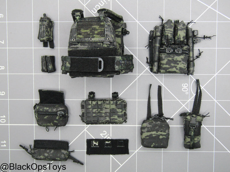 Load image into Gallery viewer, Paramilitary Forces Op. B - Black Multicam Plate Carrier Set
