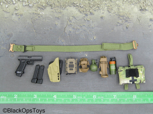 CBRN Assault Team - 9mm Pistol w/Holster, Belt & Grenade Set
