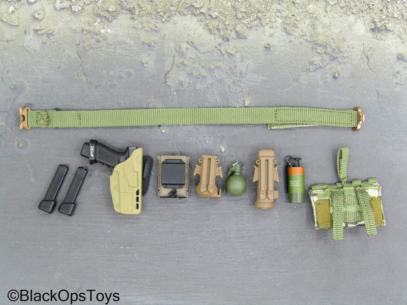 Load image into Gallery viewer, CBRN Assault Team - 9mm Pistol w/Holster, Belt &amp; Grenade Set
