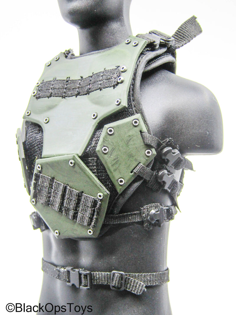 Load image into Gallery viewer, OD Green Padded Body Armor w/Black Belt (READ DESC)
