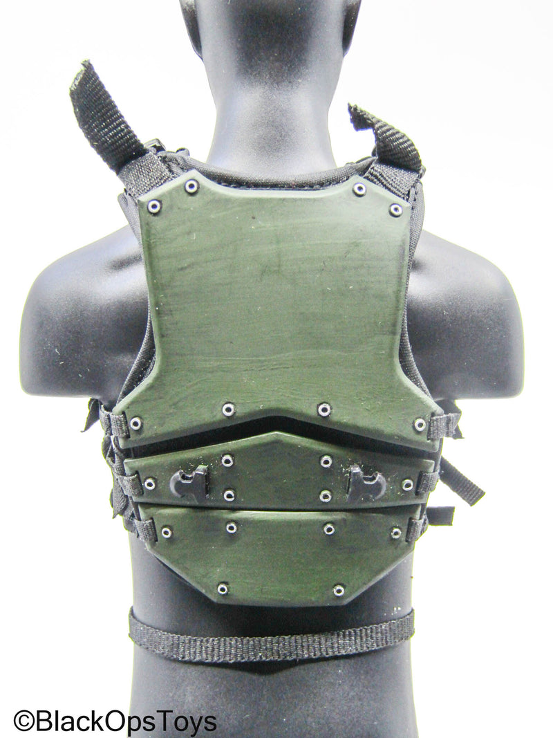 Load image into Gallery viewer, OD Green Padded Body Armor w/Black Belt (READ DESC)
