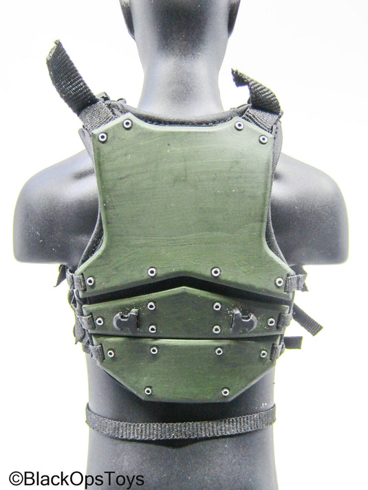 OD Green Padded Body Armor w/Black Belt (READ DESC)