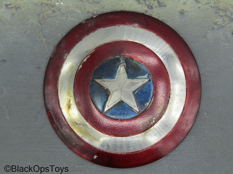 Load image into Gallery viewer, Custom - Captain America - Die Cast Metal Battle Damaged Shield
