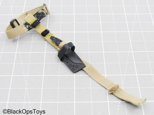 Black Knife w/Tan Drop Leg Holster