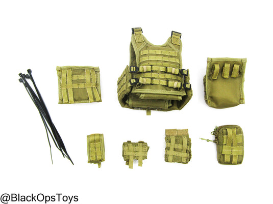 ODA SF Team Leader - FDE Tan MOLLE Plate Carrier w/Pouch Set