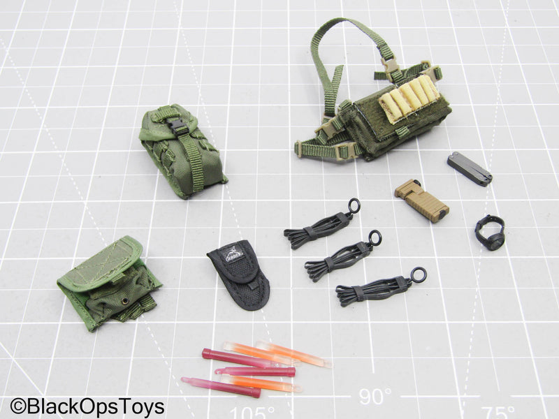 Load image into Gallery viewer, OD Green Chest Rig w/Pouch &amp; Gear Set
