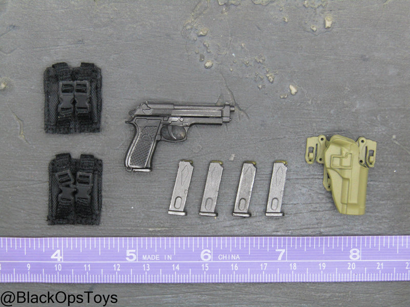 Load image into Gallery viewer, ODA SF Team Leader - M9 Beretta Pistol w/Holster &amp; Pouch Set
