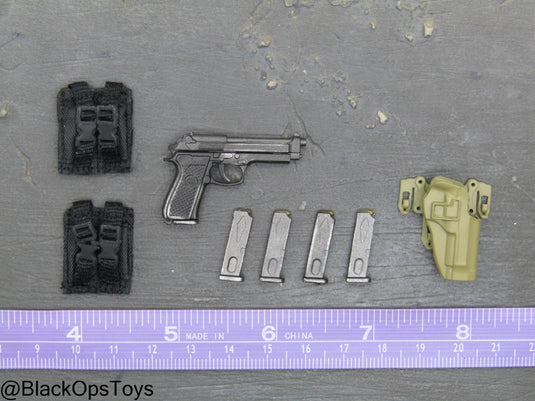 ODA SF Team Leader - M9 Beretta Pistol w/Holster & Pouch Set