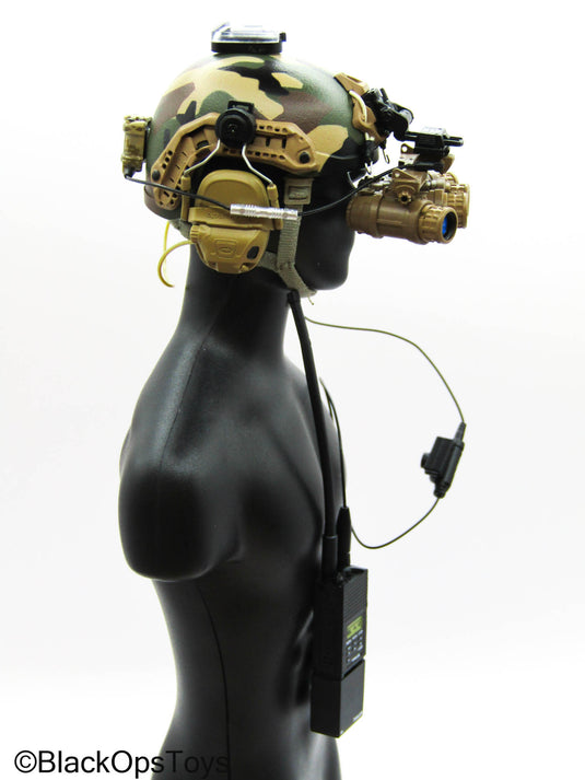 Veteran Tactical Instructor Chapt. 2 - Woodland Helmet w/NVG & Radio Set