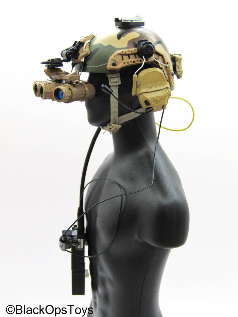 Load image into Gallery viewer, Veteran Tactical Instructor Chapt. 2 - Woodland Helmet w/NVG &amp; Radio Set
