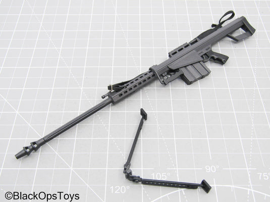 Black Barrett M82A1 Sniper Rifle w/Bipod