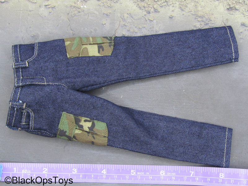 Load image into Gallery viewer, Veteran Tactical Instructor Chapt. 2 - Blue &amp; Woodland Denim Jeans
