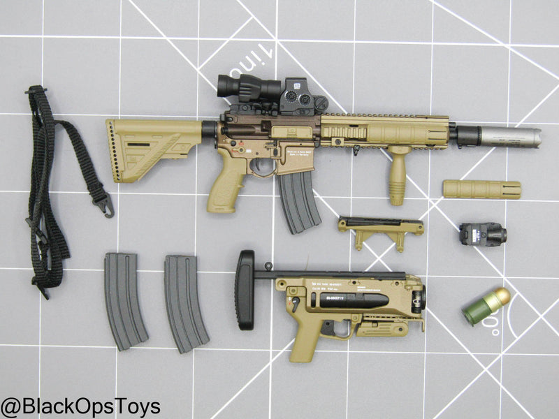 Load image into Gallery viewer, Special Forces Weapon Set G - Bronze HK416 Rifle w/Grenade LCHR

