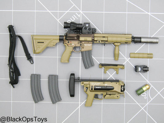 Special Forces Weapon Set G - Bronze HK416 Rifle w/Grenade LCHR