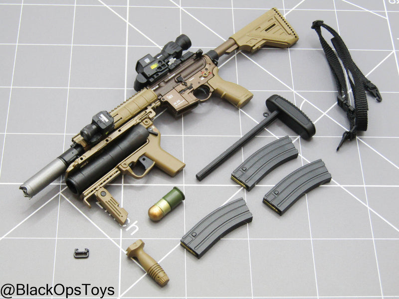 Load image into Gallery viewer, Special Forces Weapon Set G - Bronze HK416 Rifle w/Grenade LCHR
