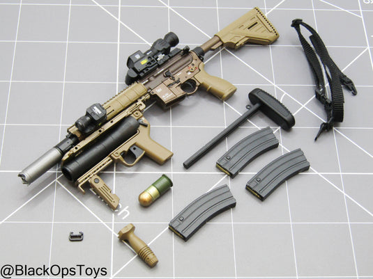 Special Forces Weapon Set G - Bronze HK416 Rifle w/Grenade LCHR