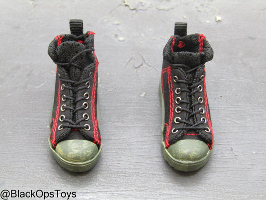 ZERT SDS13 Remastered - Black & Red Urban Assault Shoes (Peg Type)