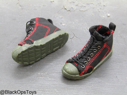 ZERT SDS13 Remastered - Black & Red Urban Assault Shoes (Peg Type)