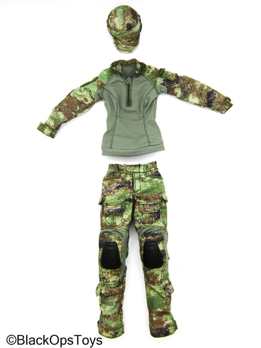 Precision Shooter - Type 07 Pixelated Camo Female Combat Uniform Set