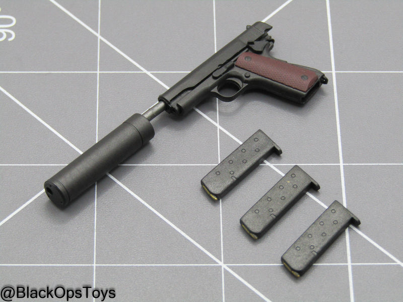 Load image into Gallery viewer, MGS - Tiger Stripe Camo Snake - M1911A Pistol w/Suppressor
