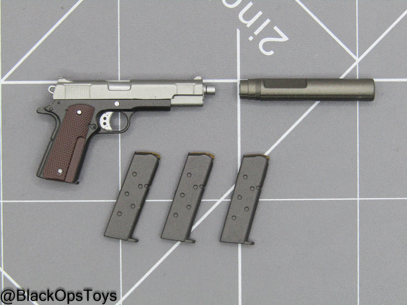 Load image into Gallery viewer, MGS - Tiger Stripe Camo Snake - Match 1911 Pistol w/Suppressor
