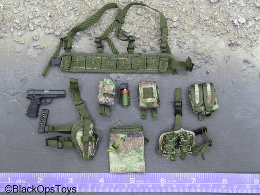 Precision Shooter - Type 07 Pixelated Camo Battle Belt w/Pistol & Holster