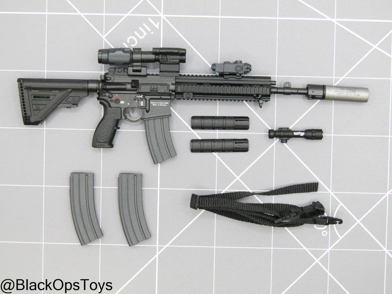 Load image into Gallery viewer, Special Forces Weapon Set G - Black HK416 Rifle w/Attachment Set
