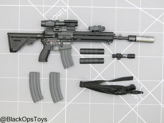 Special Forces Weapon Set G - Black HK416 Rifle w/Attachment Set