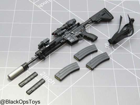 Special Forces Weapon Set G - Black HK416 Rifle w/Attachment Set