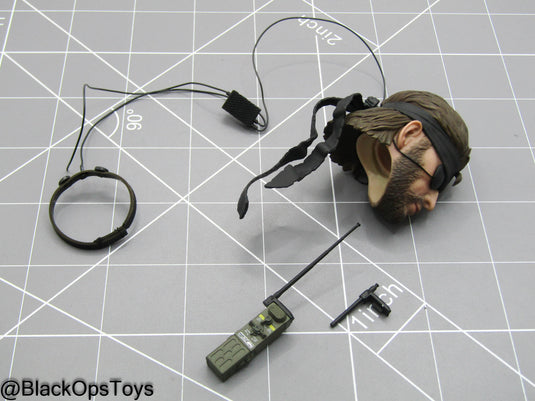 MGS - Tiger Stripe Camo Snake - Headsculpt w/Eye Patch & Radio