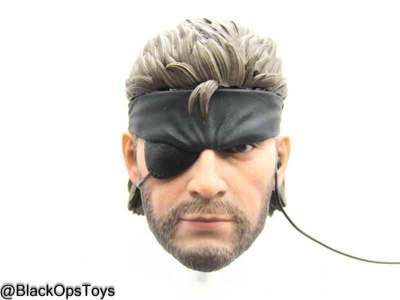 Load image into Gallery viewer, MGS - Tiger Stripe Camo Snake - Headsculpt w/Eye Patch &amp; Radio
