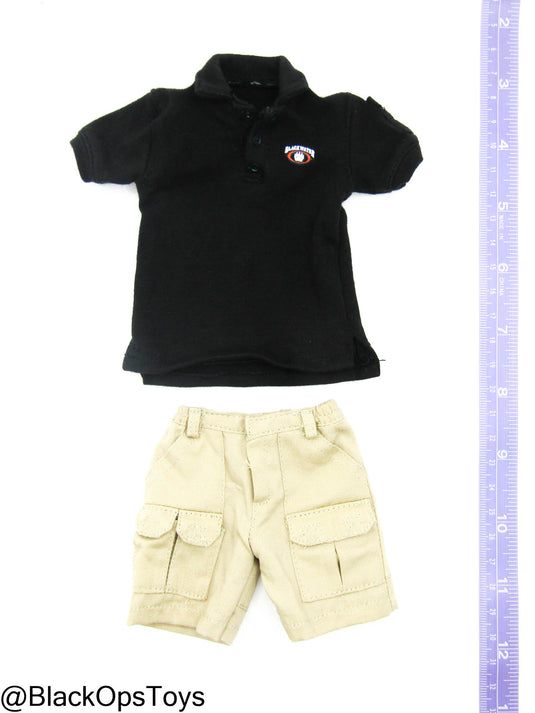 Private Military Contractor - "Black Water" Shirt w/Tan Cargo Shorts