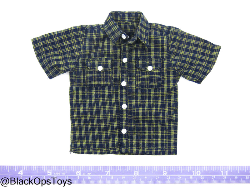 Load image into Gallery viewer, PMC - Blue &amp; Yellow Plaid Button Up Shirt
