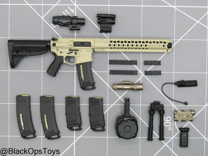 Load image into Gallery viewer, PMC Weapon Set F Ver. B - Tan LVOA Rifle w/Attachment Set
