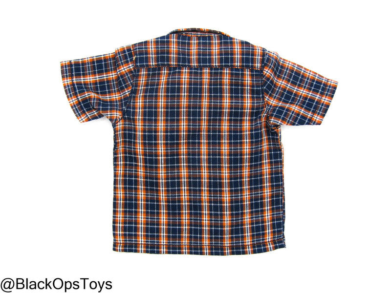 Load image into Gallery viewer, PMC - Blue &amp; Orange Plaid Button Up Shirt
