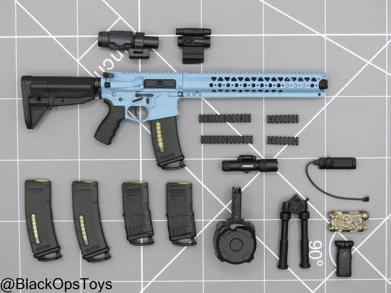 Load image into Gallery viewer, PMC Weapon Set F Ver. C - Blue LVOA Rifle w/Attachment Set
