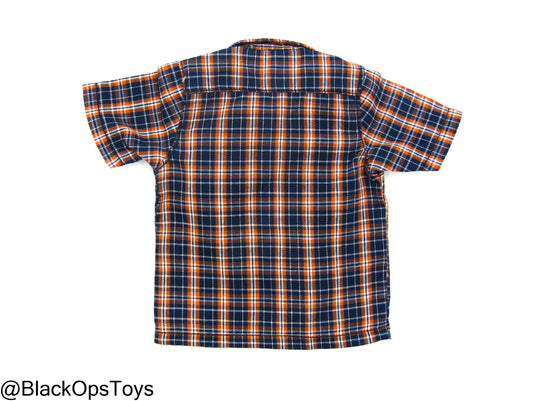 PMC - Blue & Orange Plaid Button Up Shirt