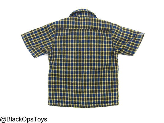 PMC - Blue & Brown Plaid Button Up Shirt