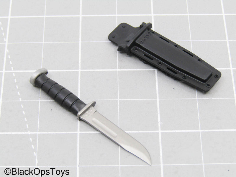 Load image into Gallery viewer, Damnation - The American Agent - Black Combat Knife w/Sheath
