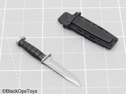 Damnation - The American Agent - Black Combat Knife w/Sheath