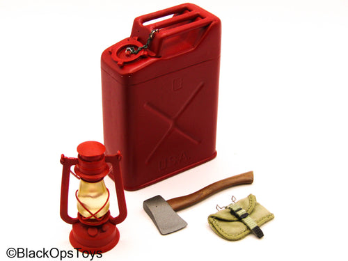 RC Outdoor Gear - Red Gas Tank w/Lantern & Hatchet Axe Set