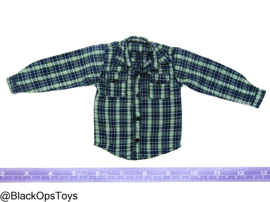 PMC - Blue & Green Plaid Button Up Shirt