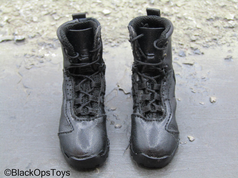 Load image into Gallery viewer, BFE+ Counter Terrorism Police Force - Black Combat Boots (Foot Type)

