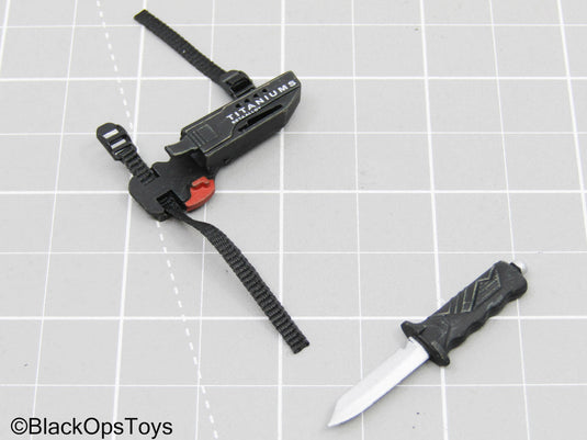 Black XS Scuba Beta Titanium Dive Knife w/Sheath